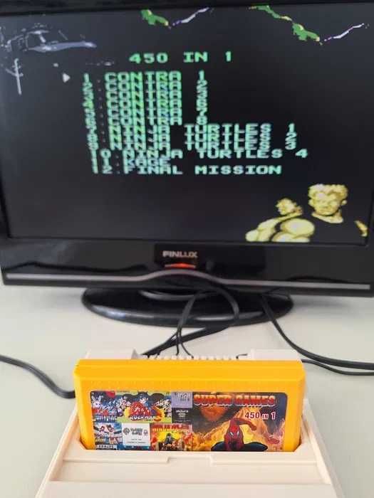 450 jocuri, caseta discheta galbena clasica cu jocuri TV