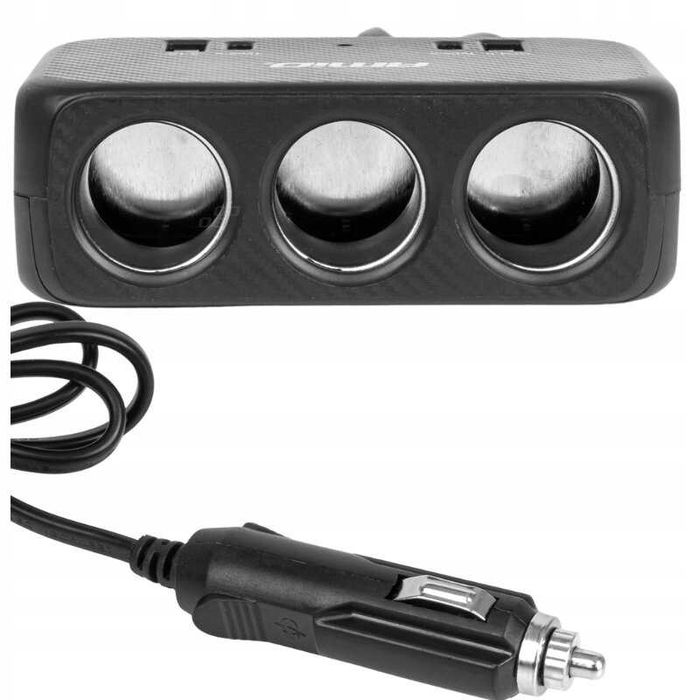 Разклонител №5000 за запалка, бързо USB зарядно за кола, Qc4.0, 80 см