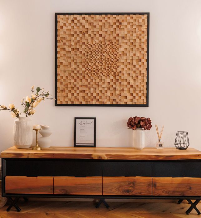 Дървено пано ръчна изработка