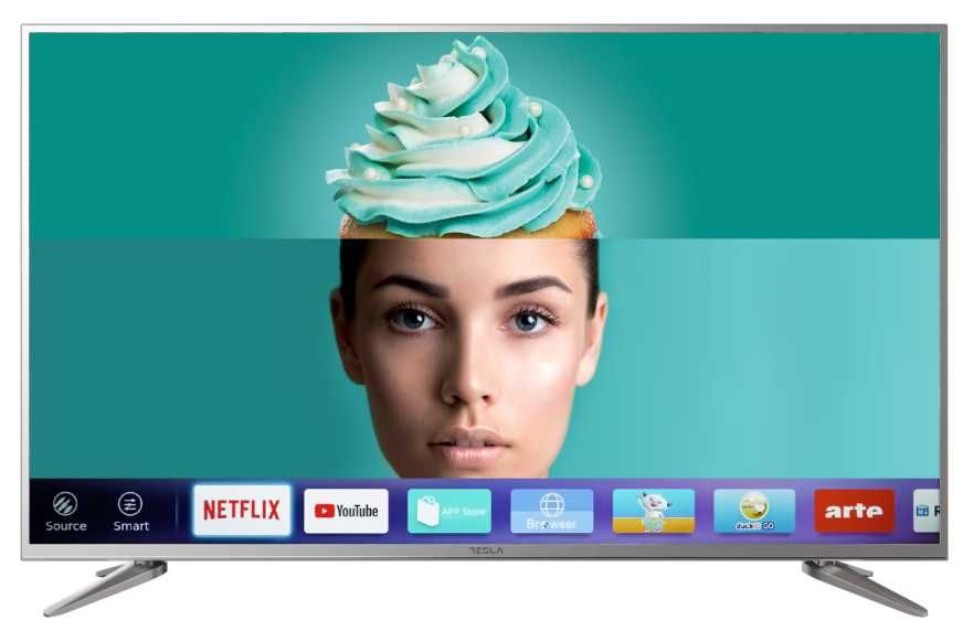 Televizor Tesla, 43T607SUS, 109 cm, Smart, 4K Ultra HD, LED, Clasa A+