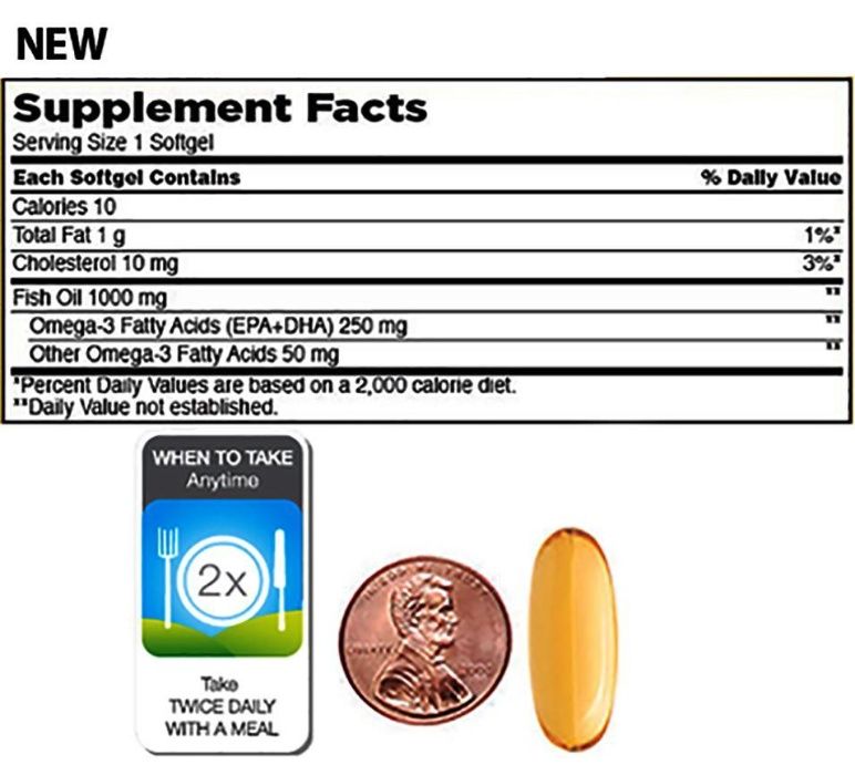 Рыбий жир 1000 мг, 400 шт Kirkland Fish oil из Америки Оригинал