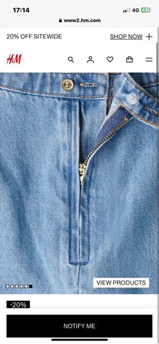 Юбка из джинсового хлопка h&m