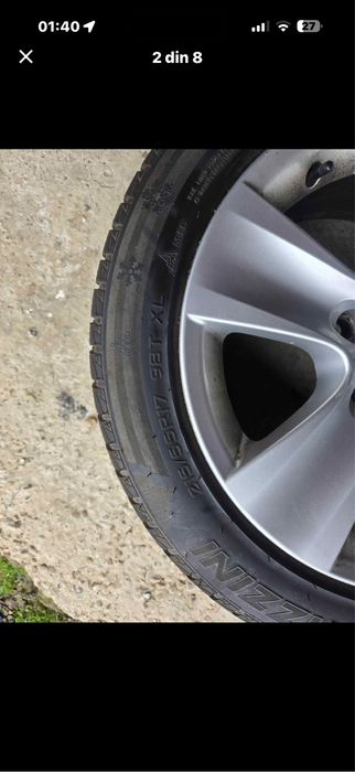 Jante r17 originale BMW cu cauciucuri iarna dot 2023 stare foarte bună
