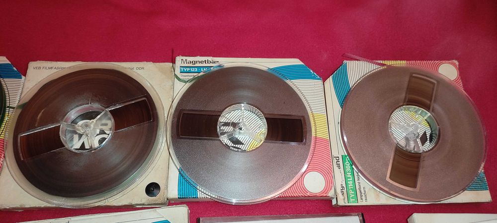 10 role cu banda pentru magnetofon ORWO 6 ROLE X 15 CM + 4 ROLE X 13 CM  pret 250 ron