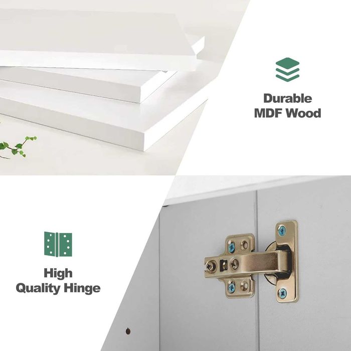 Шкаф за баня с вградено LED осветление – CLIPOP WFBS-BC-D0182WH