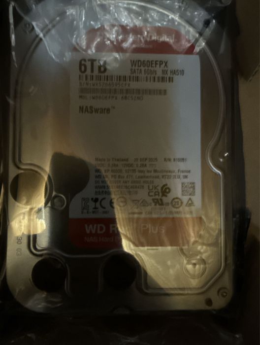 HDD Hard disk WD60EFPX Red 6TB SATA III 5400RPM 256MB 3.5" NVR DVR