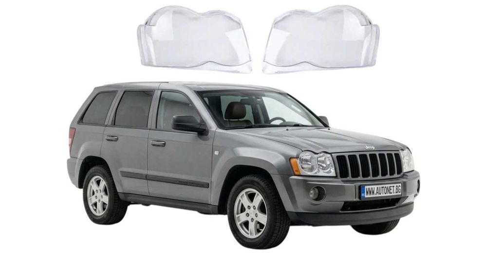Стъкло за фар Jeep Grand Cherokee WK1 Фейслифт 2007-2010, Капаци за фарове Гранд Чероки ВК1 ФЕЙС
