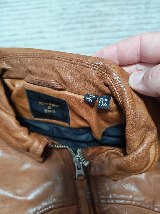 Superdry geaca piele Biker S-M