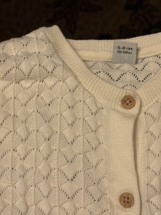 Cardigan fetite alb-crem, Tu,5-6 ani