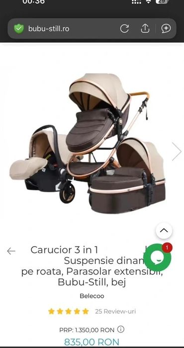 Cărucior 3 în 1 Bubu-still