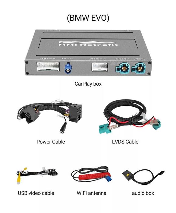 BMW I3/I01/I8, 2017-2019 EVO SYSTEM Apple Carplay Android Auto MMI BOX