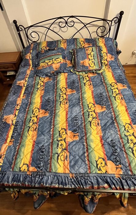 Set 3 piese cuvertura pat satinata