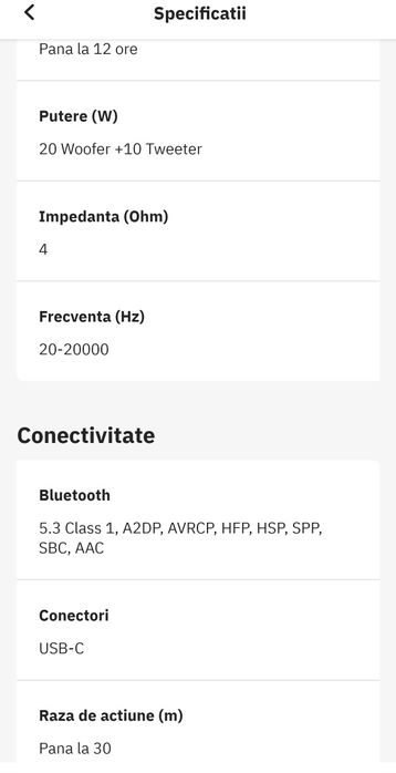 Boxa portabila SONY ULT FIELD 1 SRS-ULT10H, Bluetooth, IP67, Black