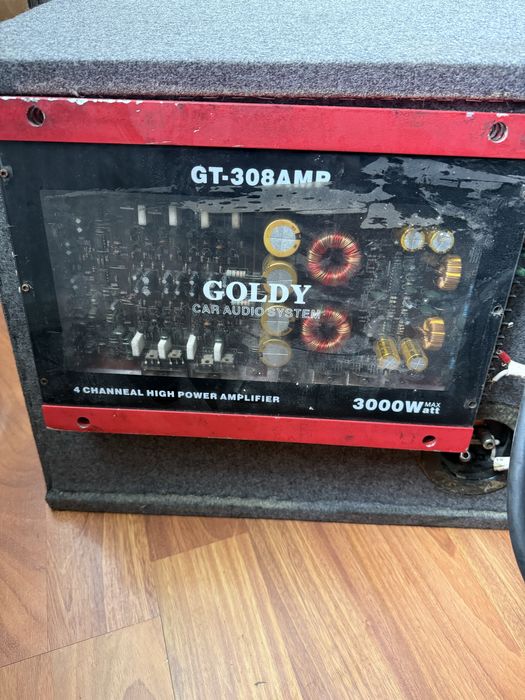 Sobwofer auto cu statie