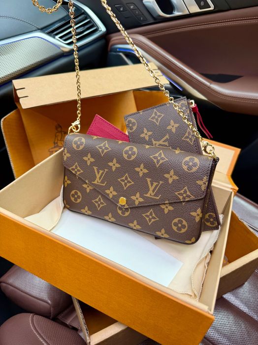 Geanta Louis Vuitton originala Pochette Félicie cu factura