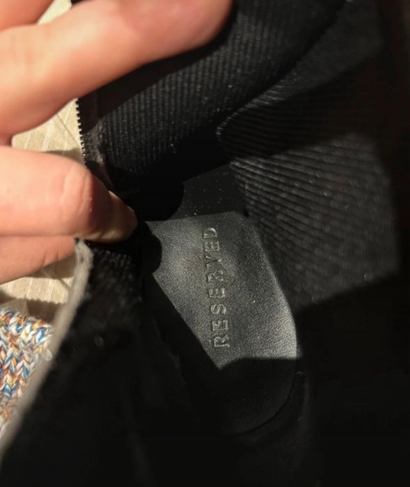 Botine negre din piele cu to gros, marimea 36, Reserved