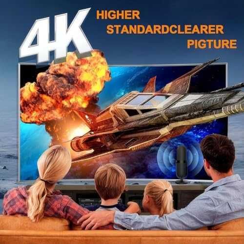 Нова HDTV антена за вътрешен монтаж, дълъг обхват, усилен сигнал, 4K прием