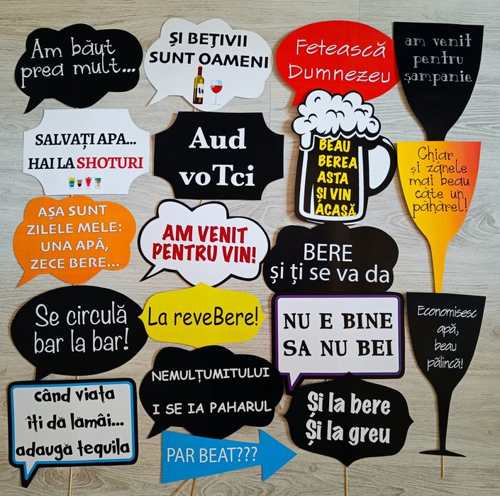 Propsuri recuzită foto mesaje petrecere