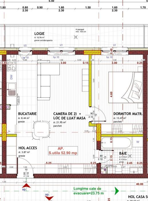 Apartament 2 camere finisat, parcare subterana, Floresti str Eroilor