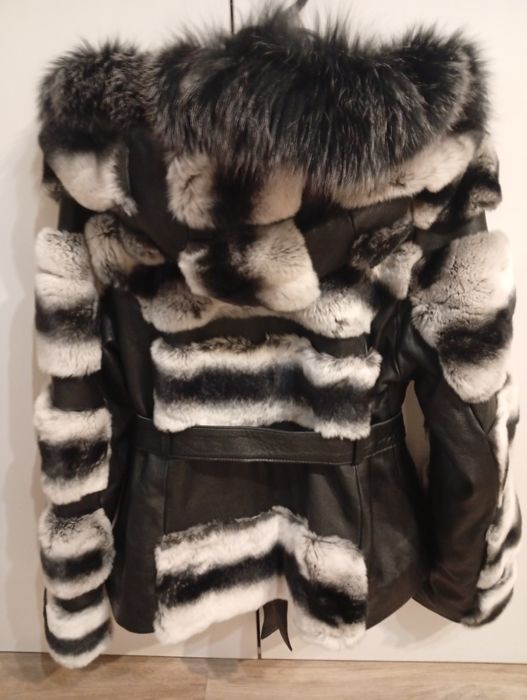 Яке от естествена кожа и косъм  ново