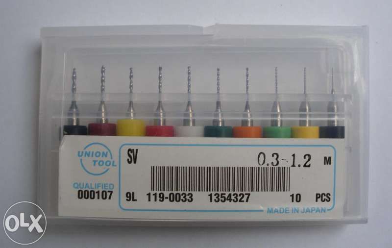 Карбидни твърдосплавни свредла Ф0.3-1.2 мм за Dremel Дремел CNC 10 бр.