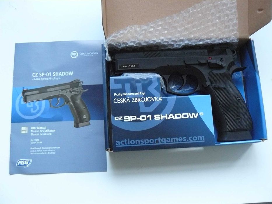 Pistol Airsoft CZ 75 SP-01 Shadow Arc/Spring,NOU,Produs Cu Licenta ASG
