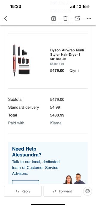 Dyson airwrap strawberry bronze original