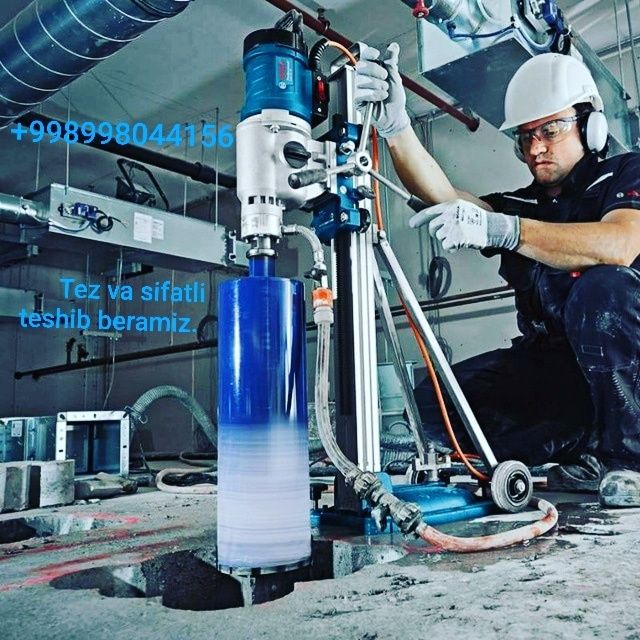 Beton kesish buzish va teshish xizmati. Almazni bur