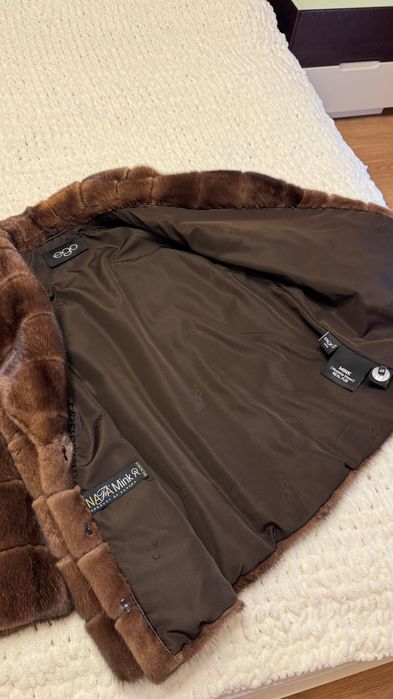 #135 Късо Палто от норка.Визон.Sobol.Естествена кожа с косъм.