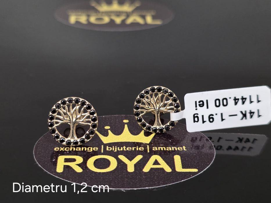Bijuteria Royal: Cercei aur 14k/1.91 gr