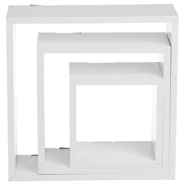 Бели квадратни етажерки/комплект квадратни етажерки