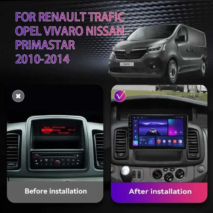 Мултимедия с Android за Renault Trafic Opel Vivaro NIssan Primastar