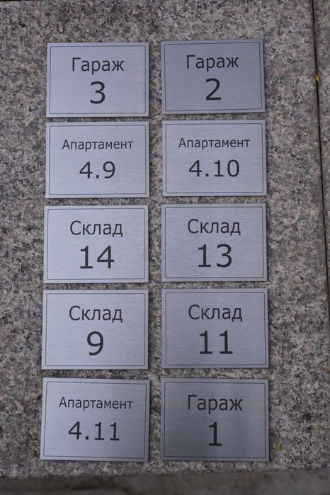 Изработка на метални табели с различен дизайн и пълноцветен УВ печат