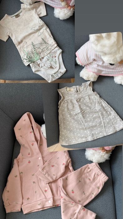 Лот бебешки дрехи за момиче 62 68 74 zara hm next guess