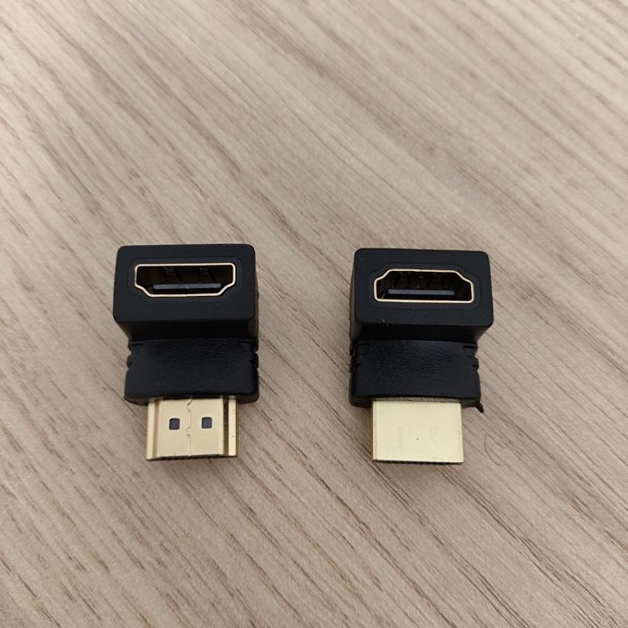 Переходник HDMI M-HDMI F угловой 90 градусов