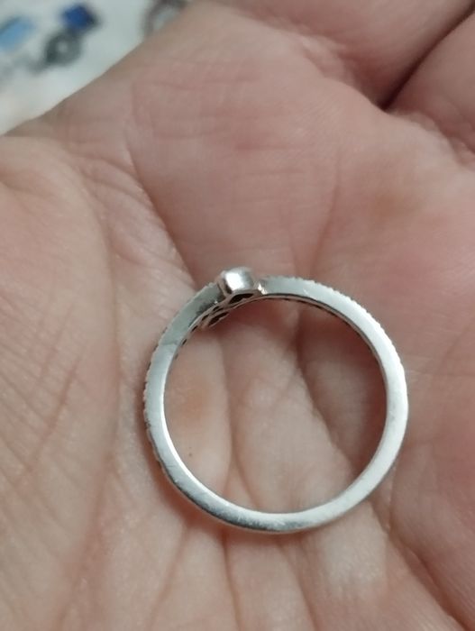 Inel două inimi strălucitoare din argint Pandora original