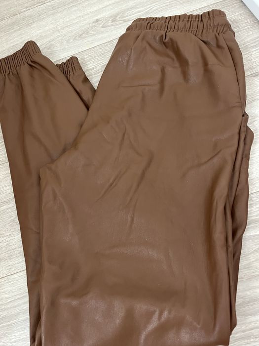 Кожанные брюки, утепленные