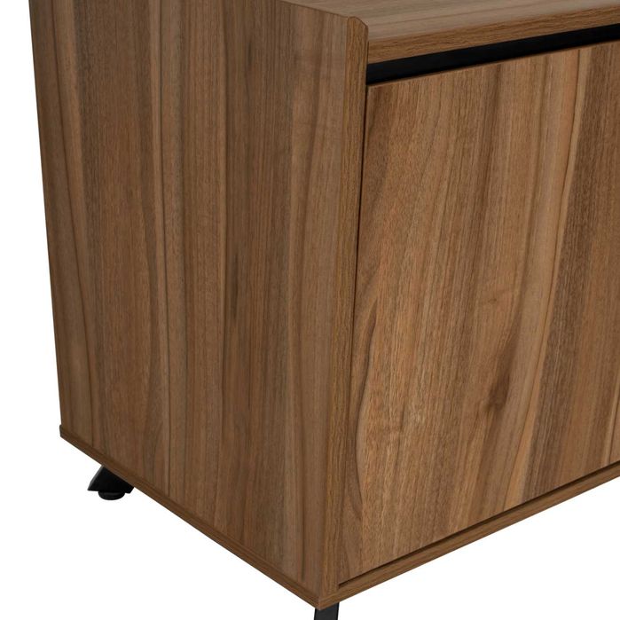 Ъглово офис бюро Puzzle-Home Supreme 160x160x75см, Меден дъб/Сиво