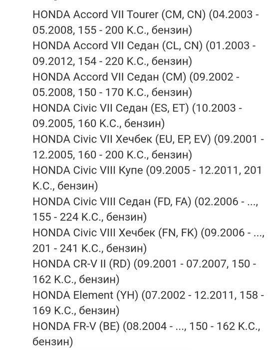 V tec гарнитура с цедка Honda CRV FRV Civic15845-RAA-A01  15815RAA-A01