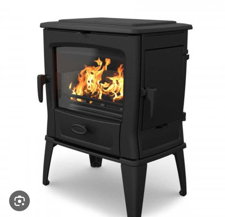 Чугунена камина печка на дърва!