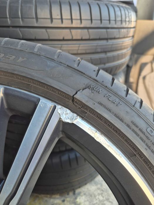 ROTI Jante + Anvelope VARA 225/40/19 - 255/35/19 5x112 OEM BMW Seria 3 G20 G21 Seria 4 Individual + Anvelope Pirelli 2025 RUN-FLAt