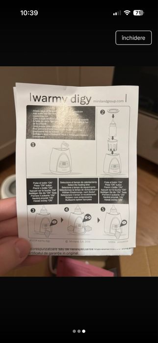 Incalzitor biberoane Miniland Baby Warmy Digy