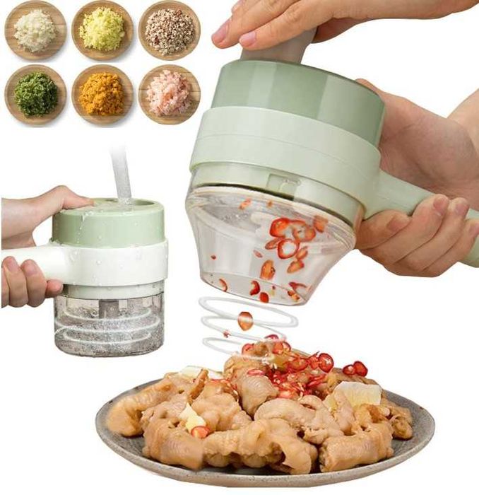 Электрическая овощерезка 4в1, мини-беспроводной кухонный комбайн bl33