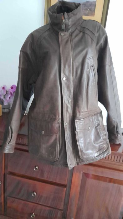 Haina barbateasca din piele naturala „ Aldo Colitti”, marimea 50