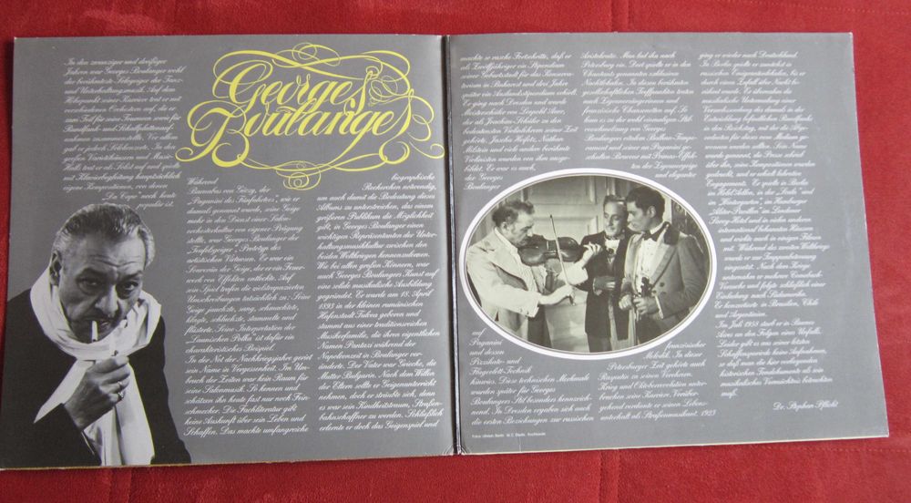 rar vinil romanul Georges Boulanger Virtuozul Viorii Cafe-Concert 1970