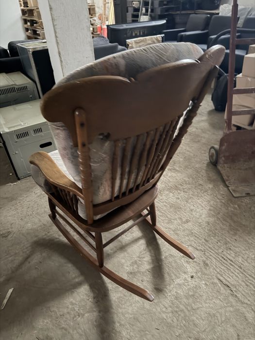 Дървен люлеещ стол дърворезба-германия