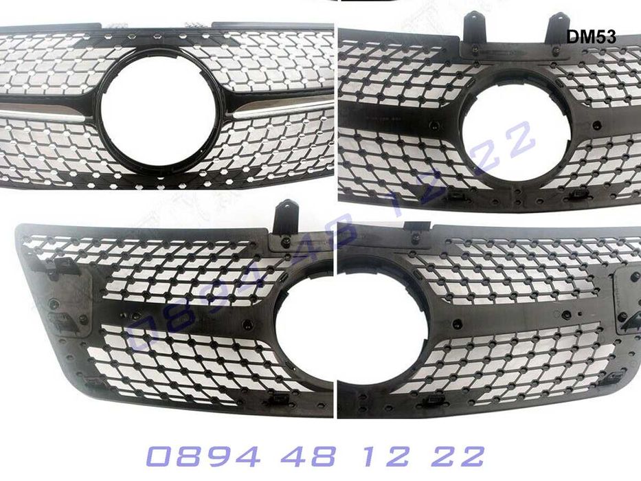 Предна Решетка Диамант Mercedes ML ГТ W164 Мерцедес МЛ В164 09-12 AMG