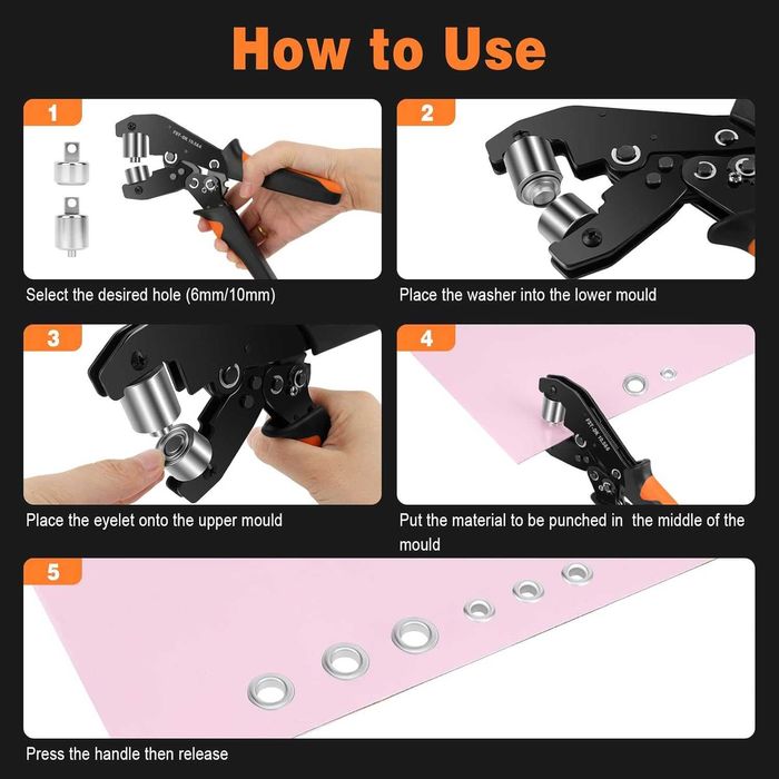 Инструмент за нитове за брезентови капси