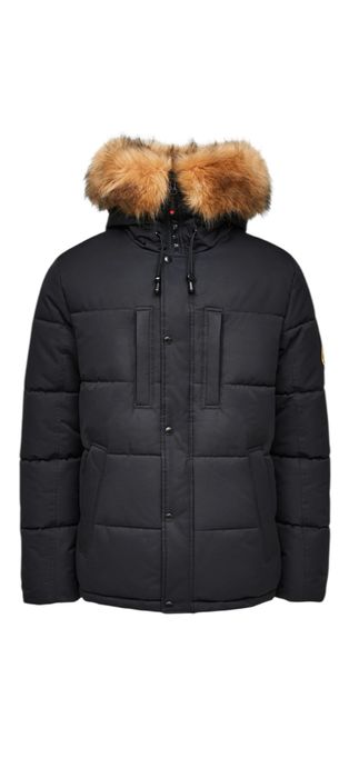 Мъжко зимно яке Zanetti Canada с естествен пух – ЧЕРНО