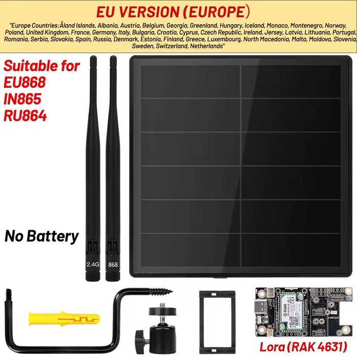D5L Solar LoRa Mesh Node Repeater (WisBlock) - RAK4631-8 SX1262 868MHz